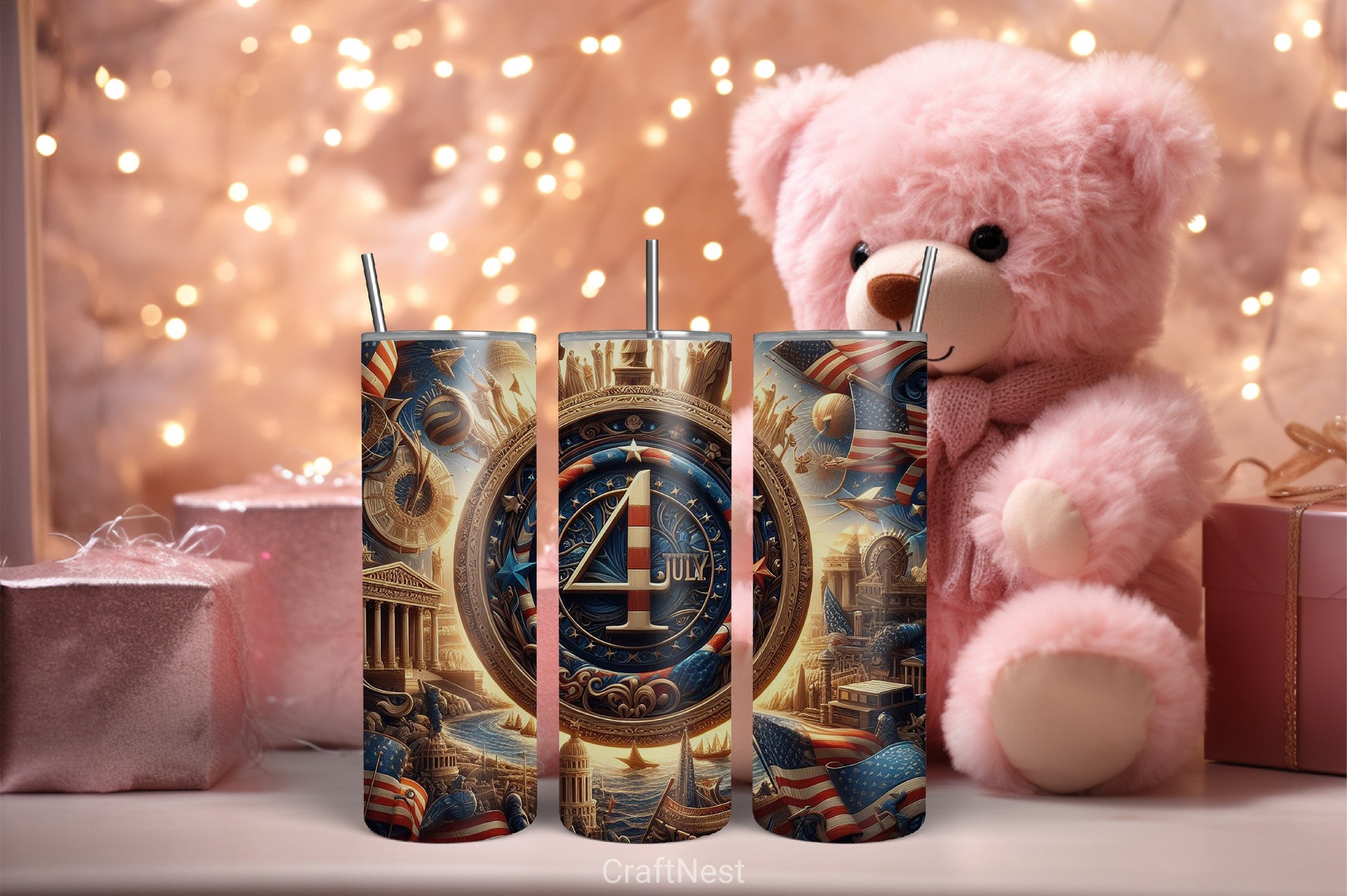 4th of July Tumbler Wrap Bundle 34 - CraftNest - Digital Crafting and Art