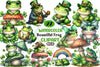 St. Patrick's Day Frog Clipart Bundle 2