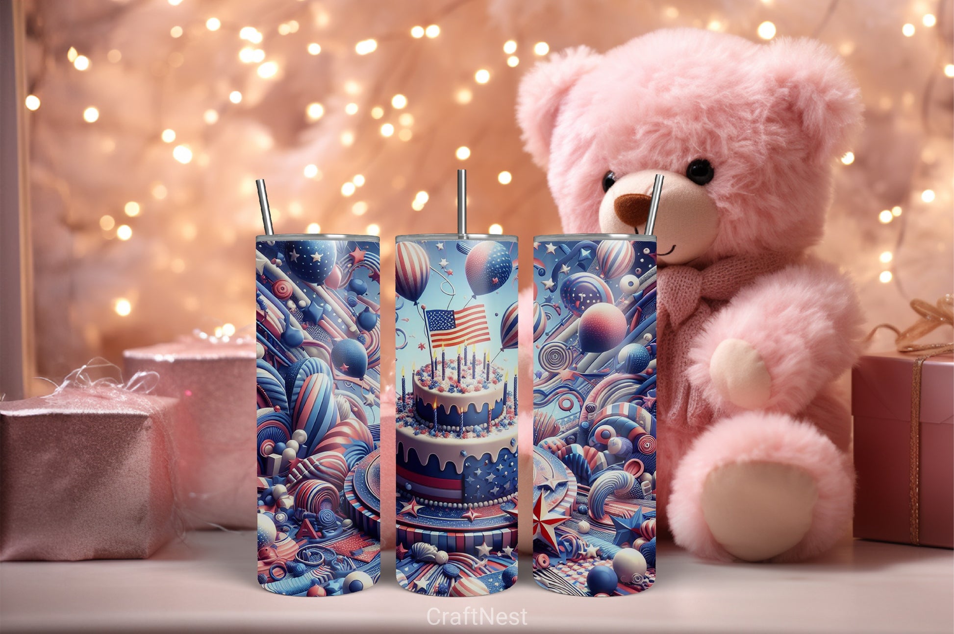 4th of July Tumbler Wrap Bundle 76 - CraftNest - Digital Crafting and Art