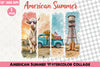 American Summer Collage Clipart Bundle