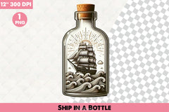 Ship In A Bottle Clipart Bundle - CraftNest - Digital Crafting and Art