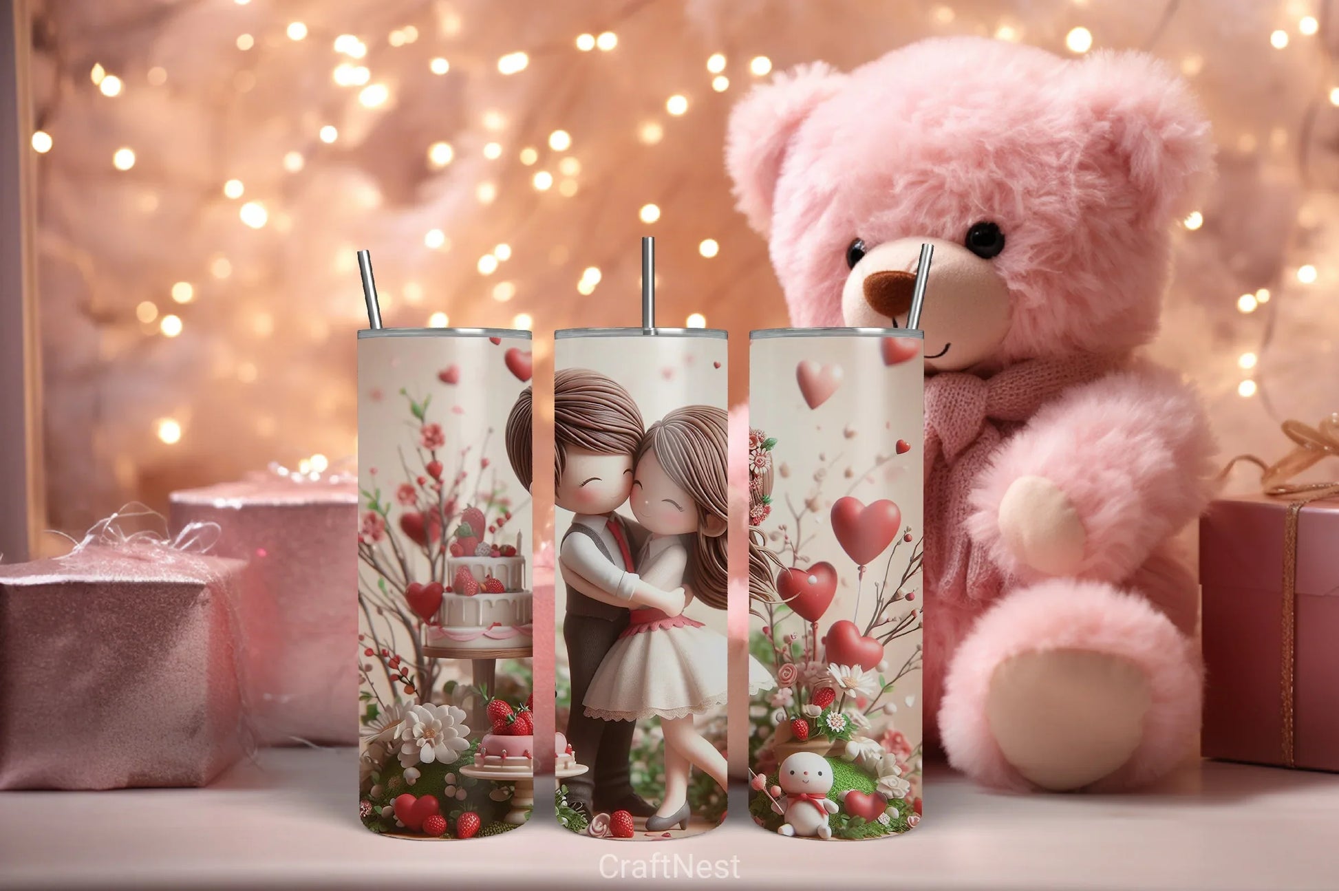 Valentine Tumbler Wrap Bundle 16 - CraftNest - Digital Crafting and Art