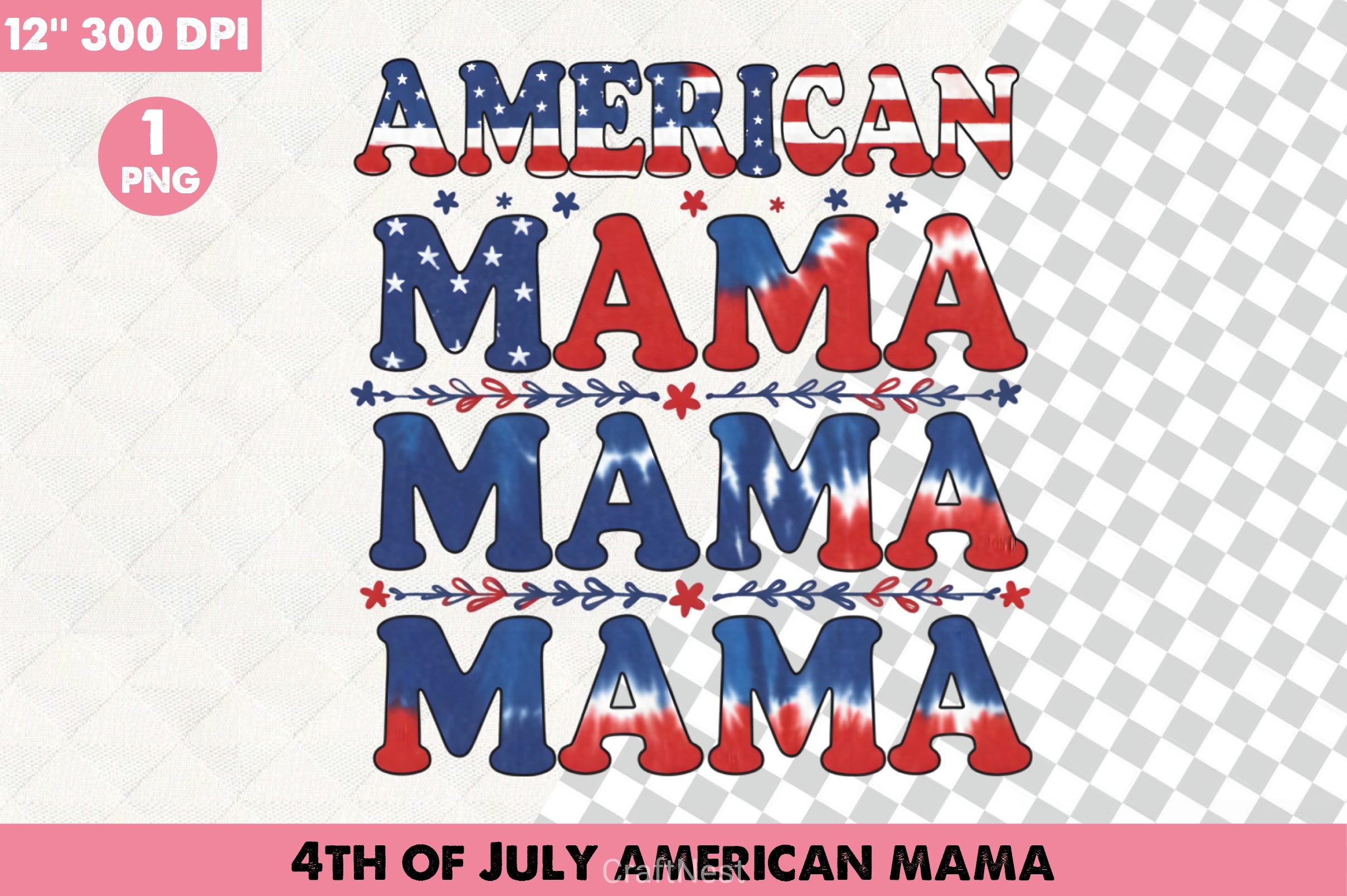 4th of July American Mama Clipart Bundle - CraftNest - Digital Crafting and Art