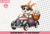 Easter Bunny Car Clipart Bundle