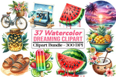 Summer Dreaming Clipart Bundle - CraftNest - Digital Crafting and Art