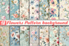 French Shabby Chic Pastel Flower Pattern Clipart Bundle 2