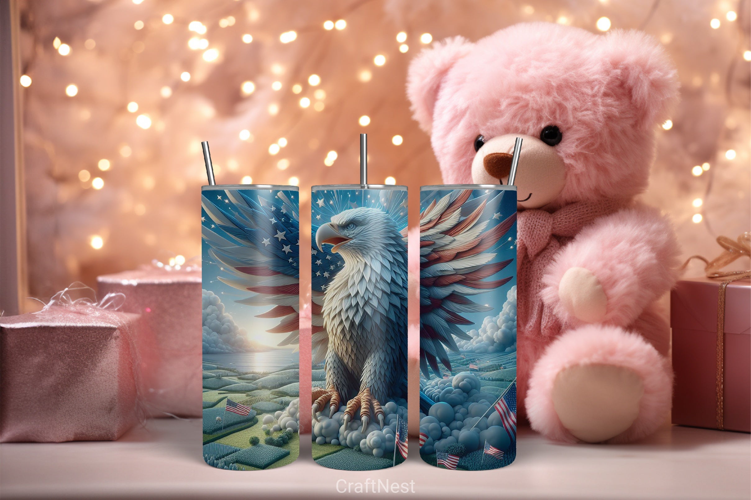 4th of July Tumbler Wrap Bundle 138 - CraftNest - Digital Crafting and Art