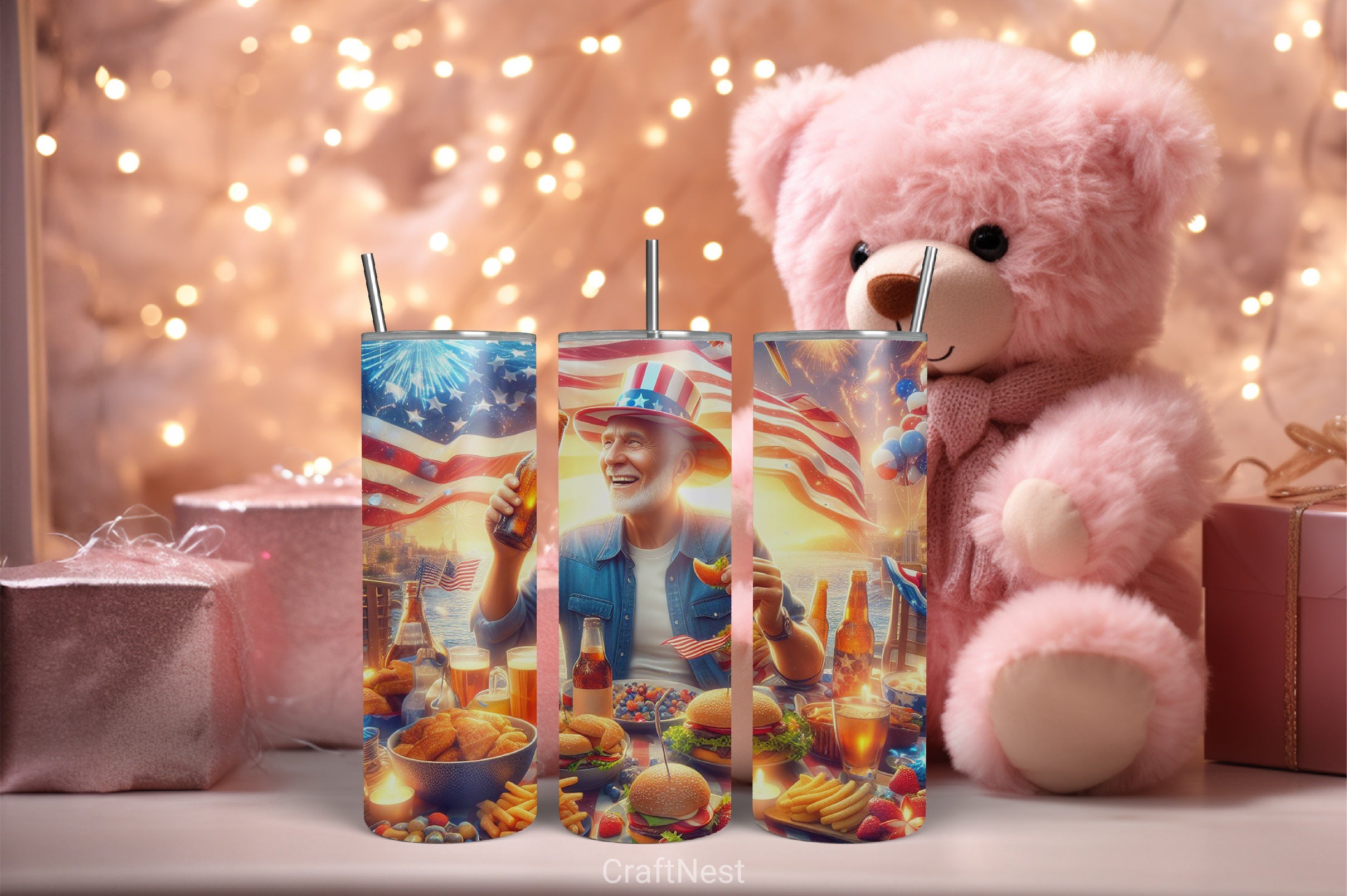 4th of July Tumbler Wrap Bundle 39 - CraftNest - Digital Crafting and Art