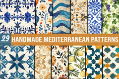 Handmade Mediterranean Patterns Clipart Bundle - CraftNest - Digital Crafting and Art