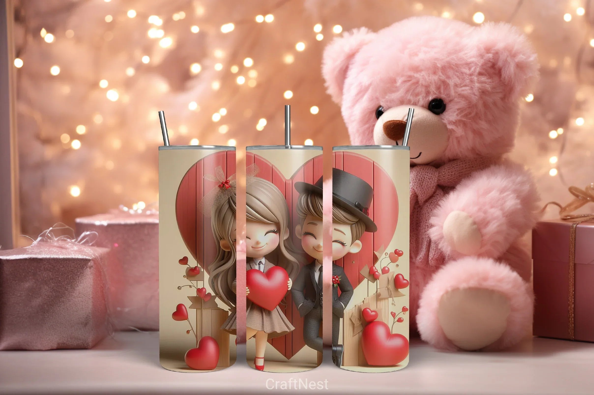 Valentine Tumbler Wrap Bundle 6 - CraftNest - Digital Crafting and Art