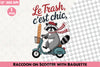 Raccoon Scooter Baguette Clipart Bundle