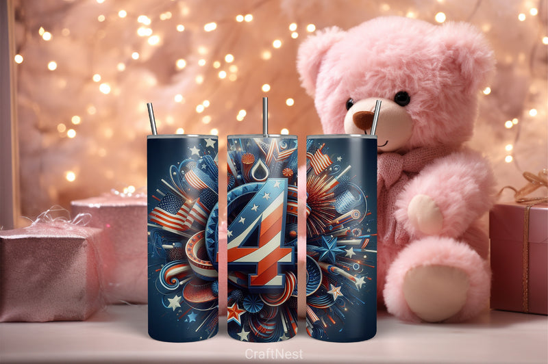 4th of July Tumbler Wrap Bundle 24 - CraftNest - Digital Crafting and Art