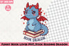 Funny Book Lover Dragon Clipart Bundle