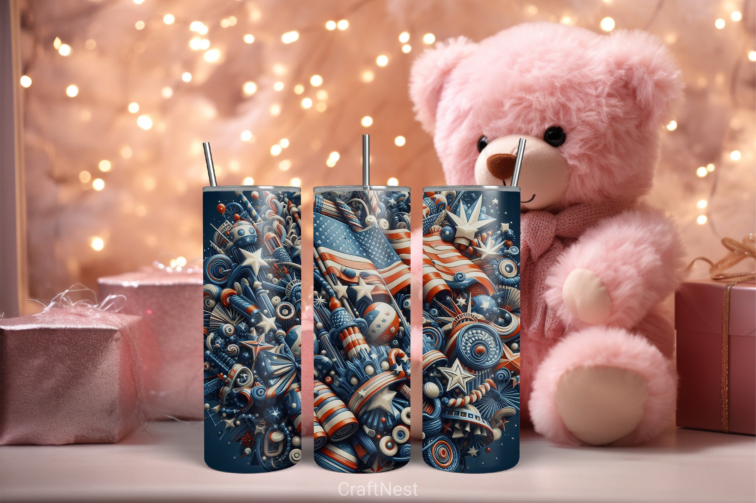 4th of July Tumbler Wrap Bundle 99 - CraftNest - Digital Crafting and Art