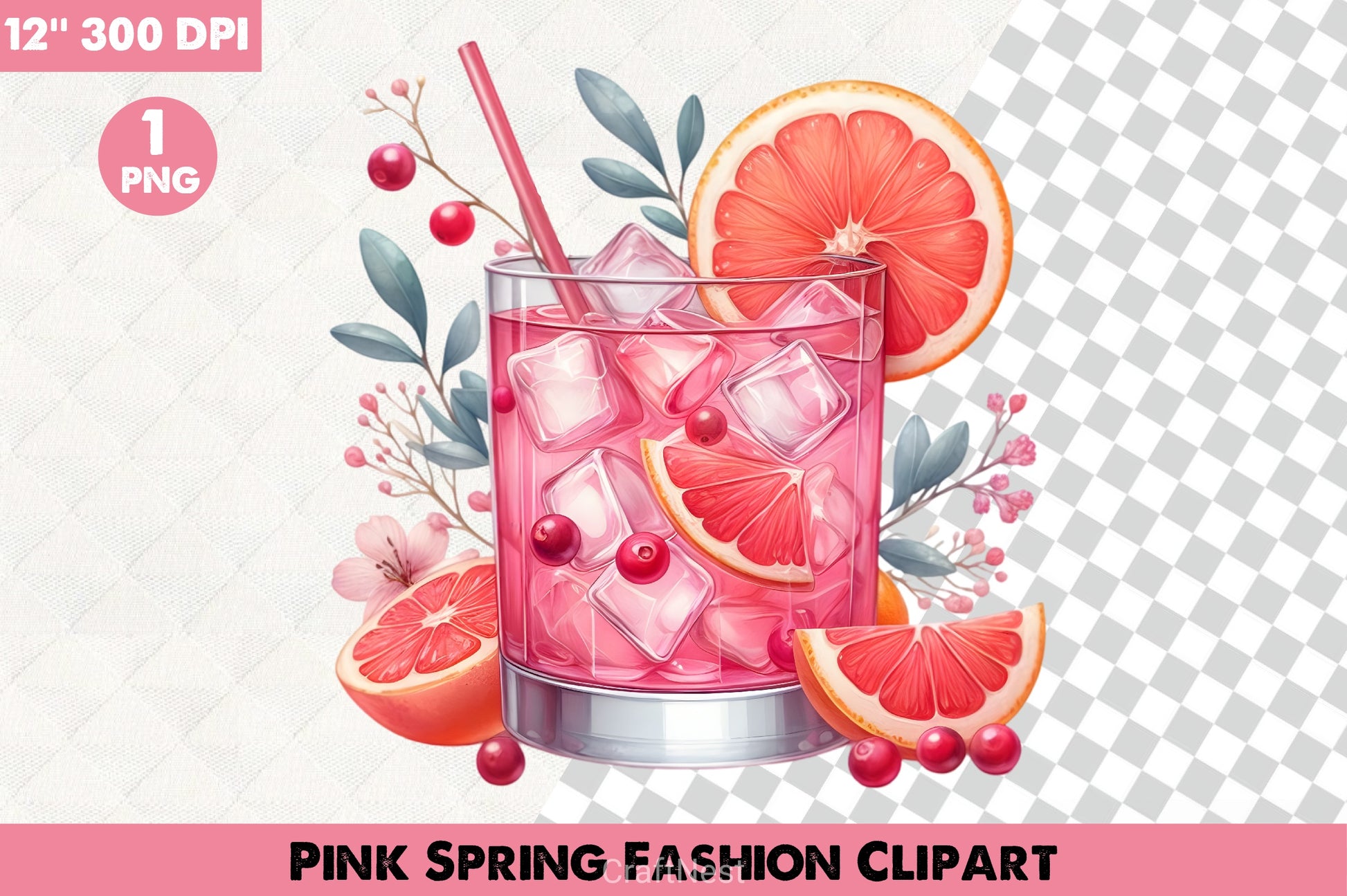 Pink Spring Fashion Clipart Bundle 2 - CraftNest - Digital Crafting and Art