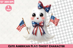 American Flag Ghost Clipart Bundle - CraftNest - Digital Crafting and Art