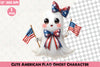 American Flag Ghost Clipart Bundle
