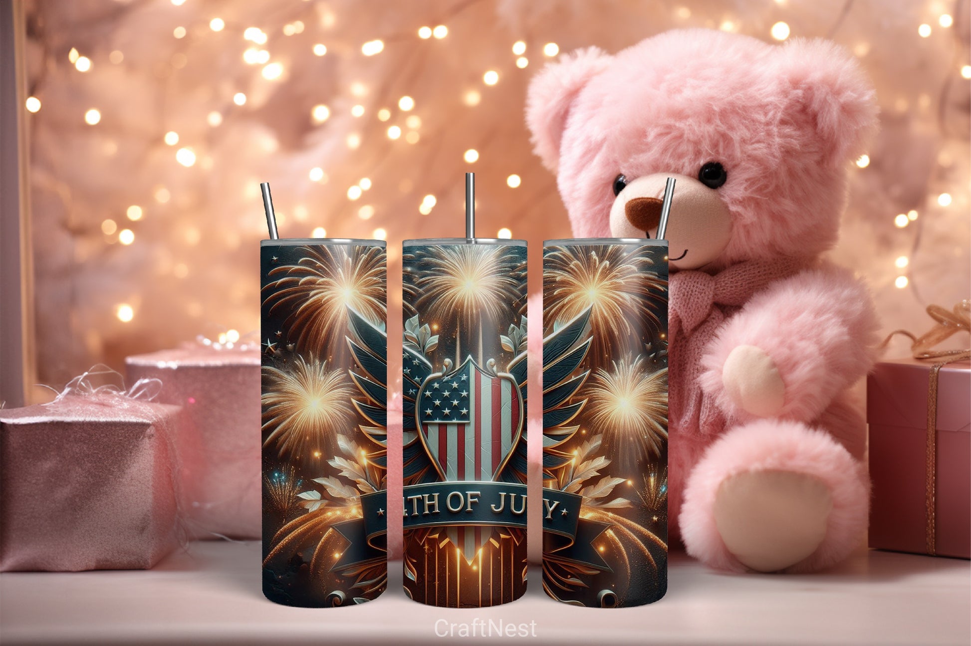 4th of July Tumbler Wrap Bundle 47 - CraftNest - Digital Crafting and Art