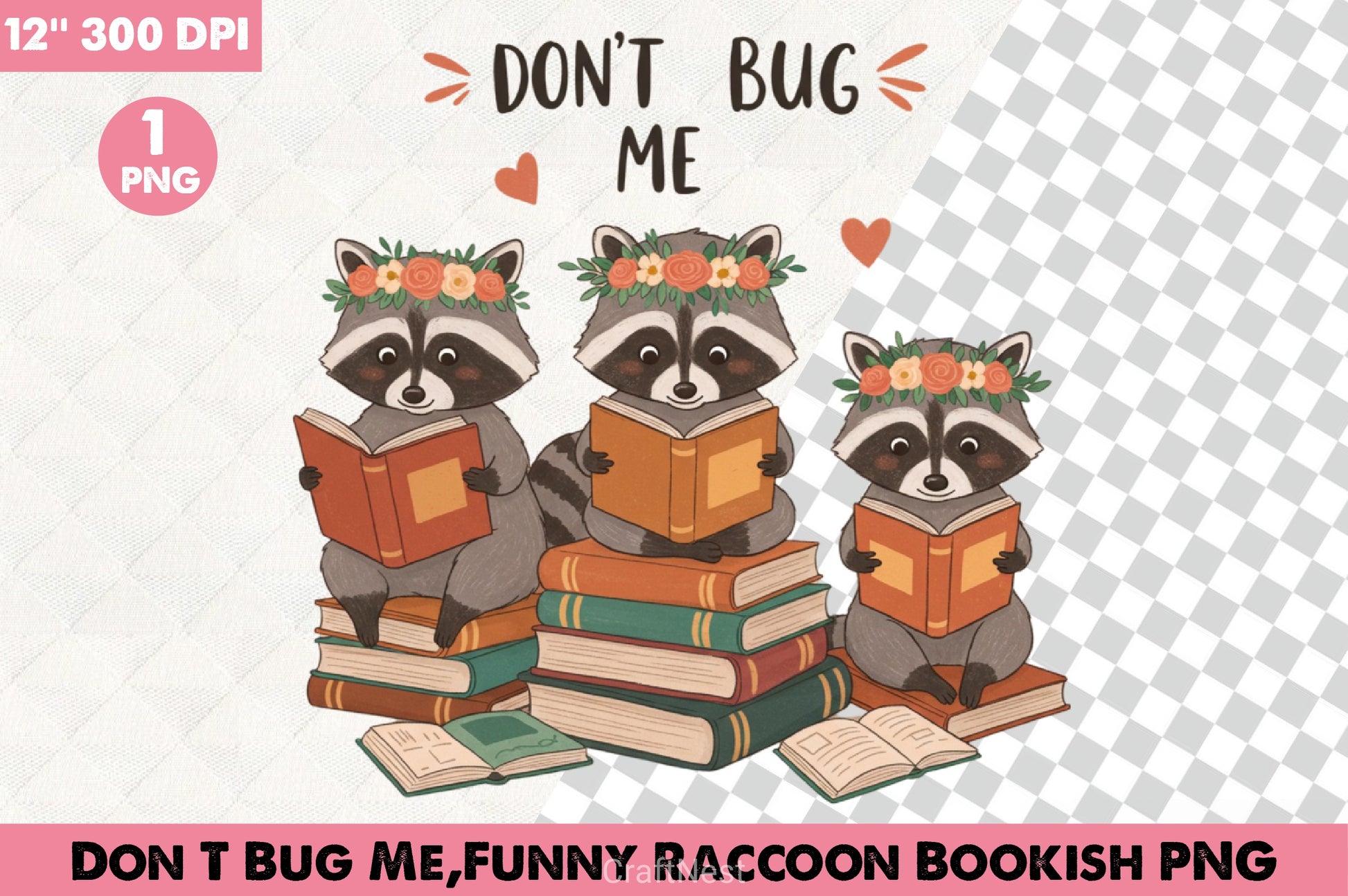 Don‚Äôt Bug Me Raccoon Clipart Bundle - CraftNest - Digital Crafting and Art