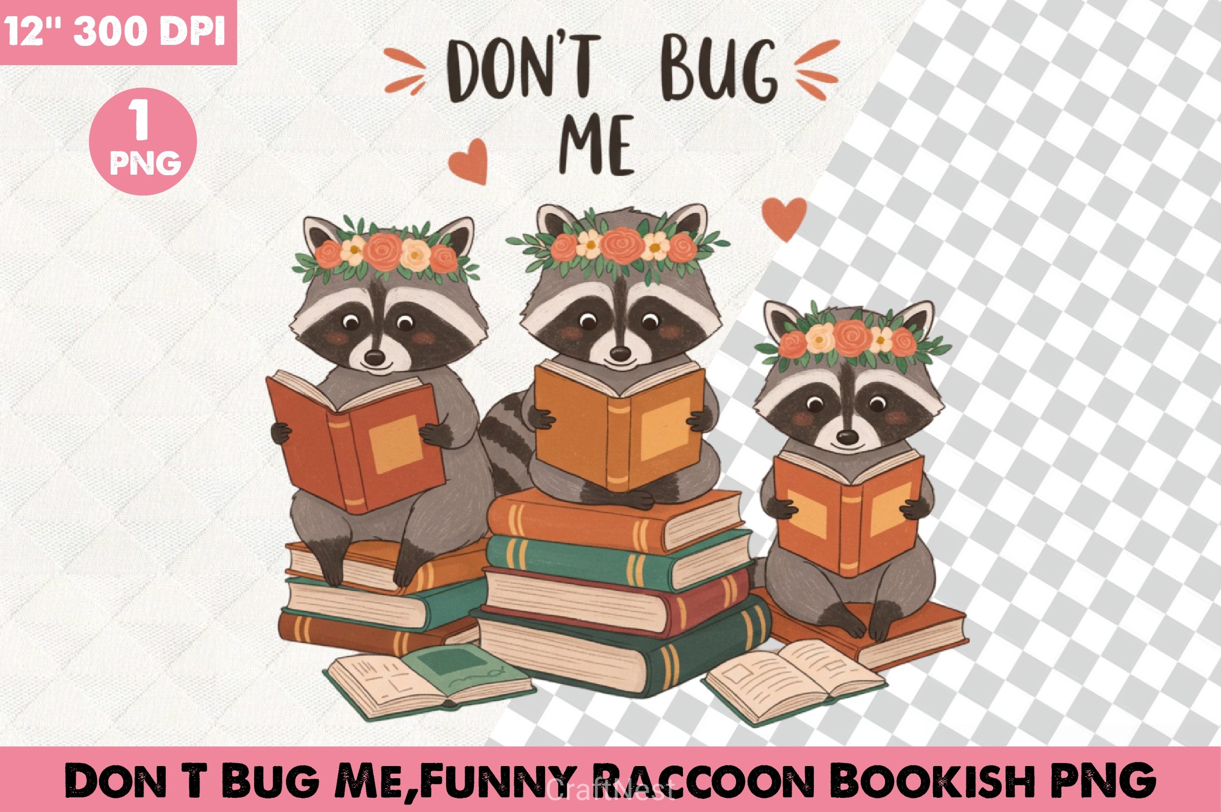 Don‚Äôt Bug Me Raccoon Clipart Bundle - CraftNest - Digital Crafting and Art