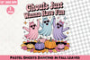 Pastel Ghosts Fall Leaves Clipart Bundle