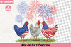 4th of July Chicken Clipart Bundle 2
