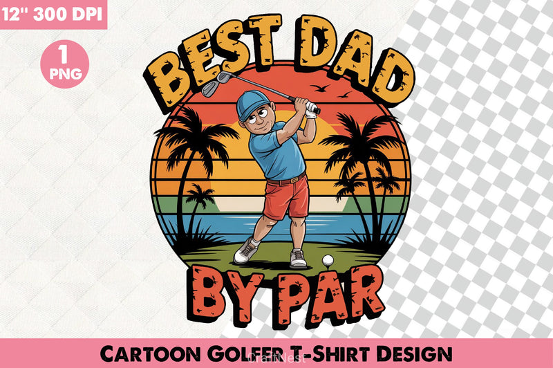 Cartoon Golfer T Shirt Design Bundle - CraftNest - Digital Crafting and Art