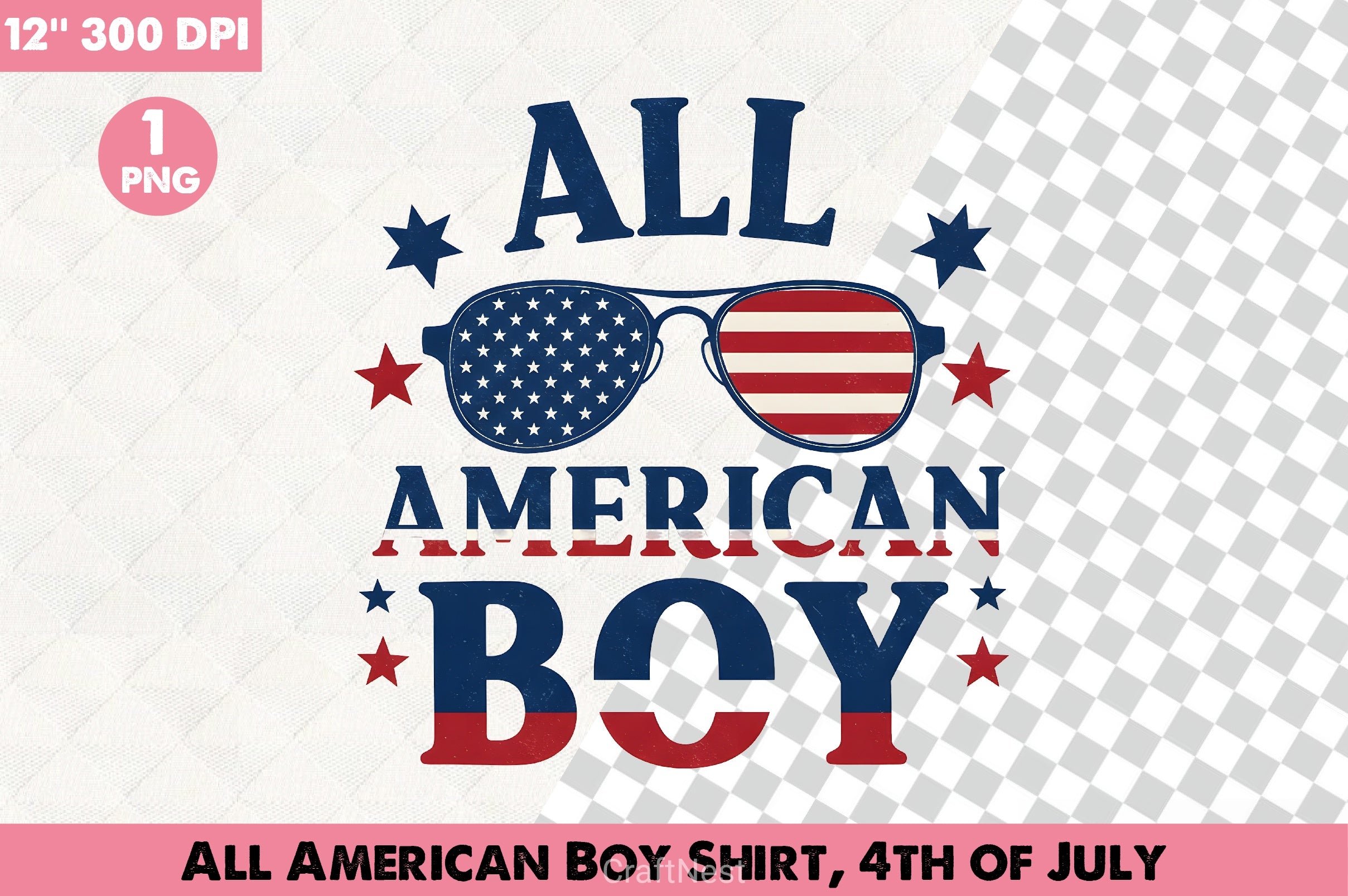 All American Boy Shirt 4th of July Clipart Bundle - CraftNest - Digital Crafting and Art