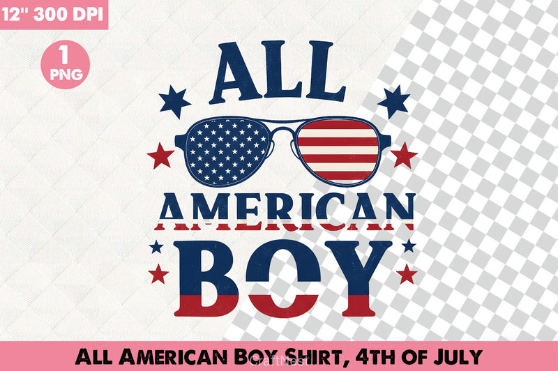 All American Boy Shirt 4th of July Clipart Bundle - CraftNest - Digital Crafting and Art