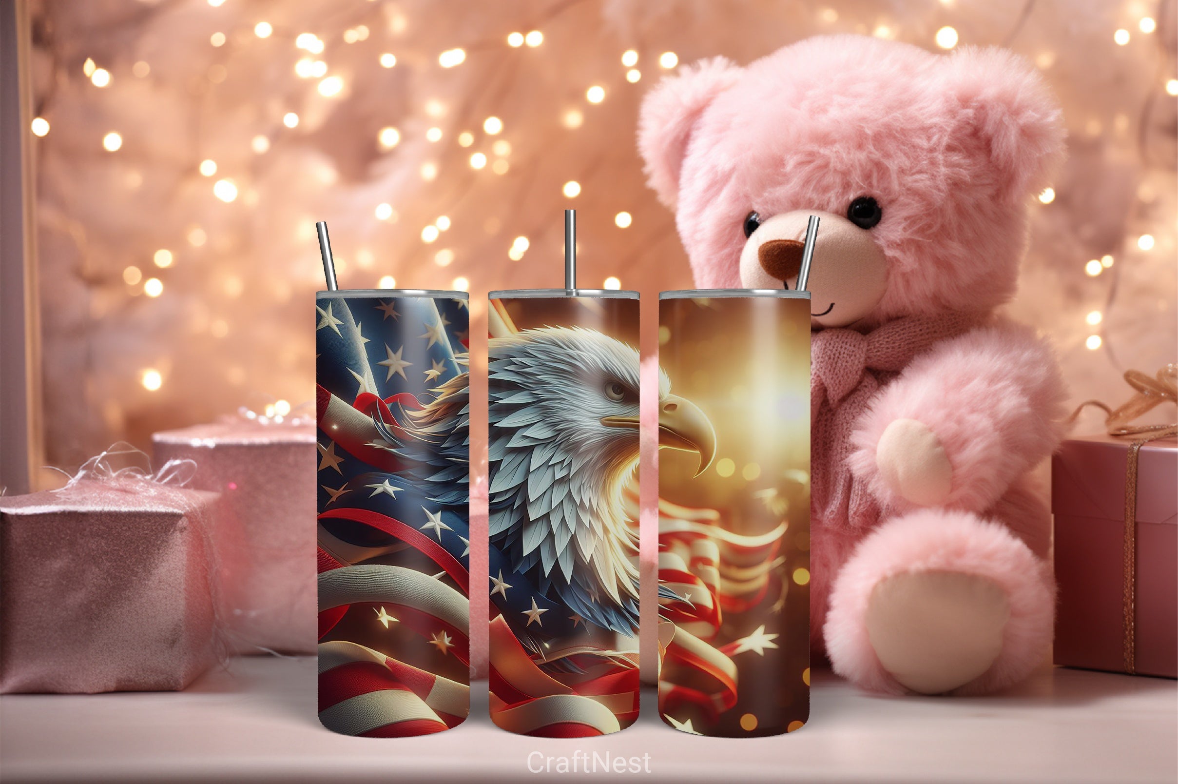 4th of July Tumbler Wrap Bundle 84 - CraftNest - Digital Crafting and Art