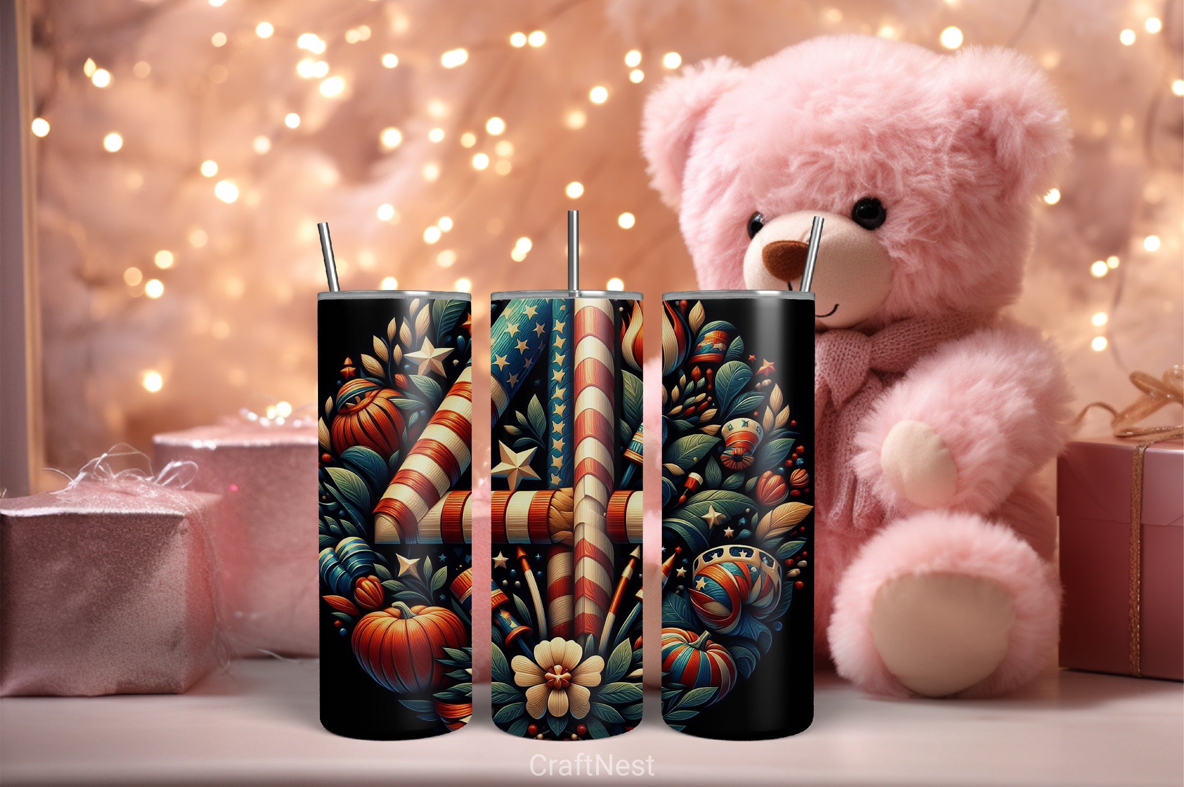 4th of July Tumbler Wrap Bundle 136 - CraftNest - Digital Crafting and Art