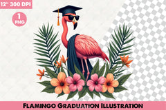 Flamingo Graduation Clipart Bundle - CraftNest - Digital Crafting and Art
