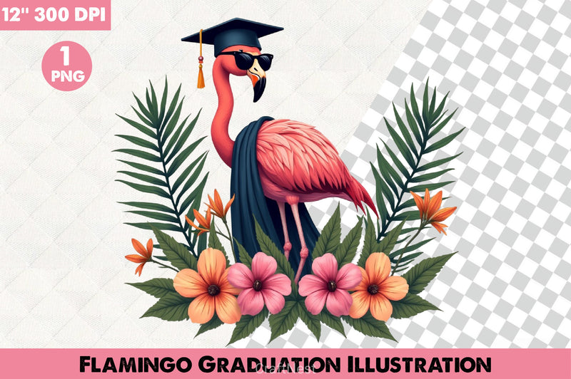 Flamingo Graduation Clipart Bundle - CraftNest - Digital Crafting and Art