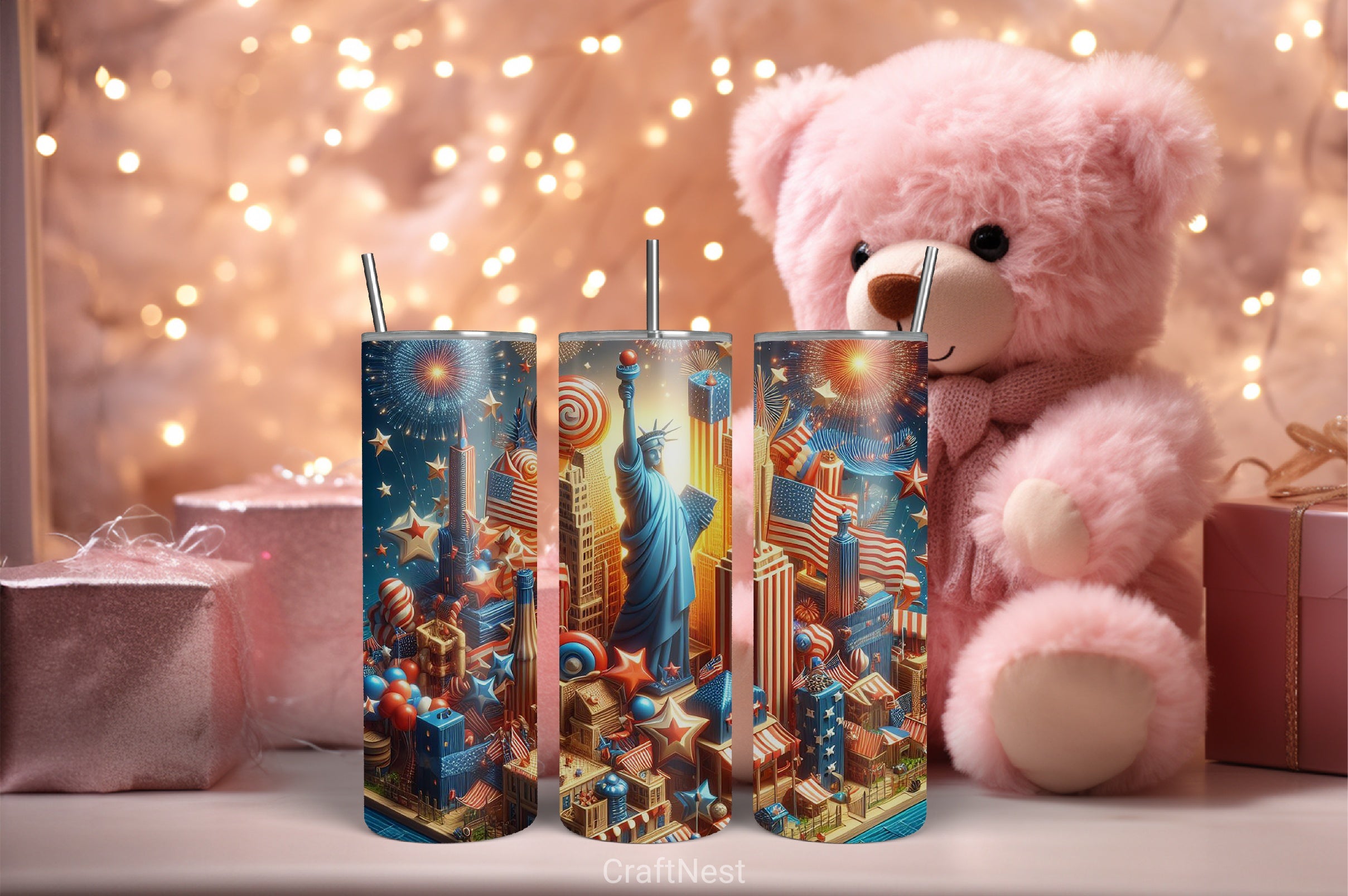 4th of July Tumbler Wrap Bundle 114 - CraftNest - Digital Crafting and Art