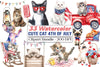 Cute Cat 4th of July Clipart Bundle