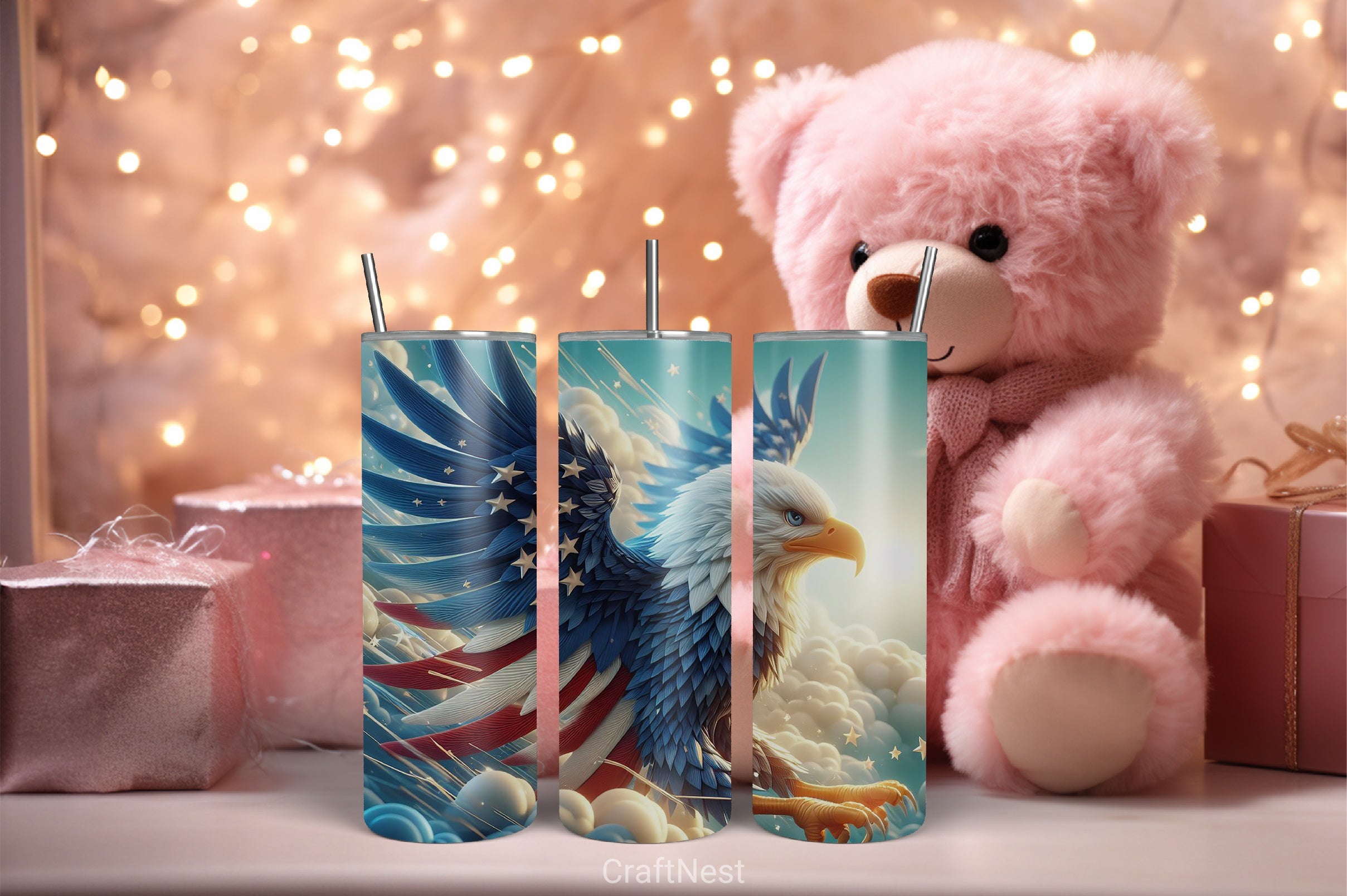 4th of July Tumbler Wrap Bundle 124 - CraftNest - Digital Crafting and Art