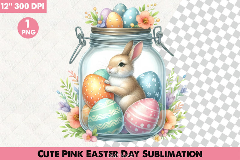 Cute Pink Easter Clipart Bundle 3 - CraftNest - Digital Crafting and Art