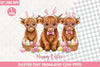 Easter Highland Cow Clipart Bundle