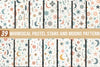 Whimsical Pastel Stars and Moons Pattern Clipart Bundle