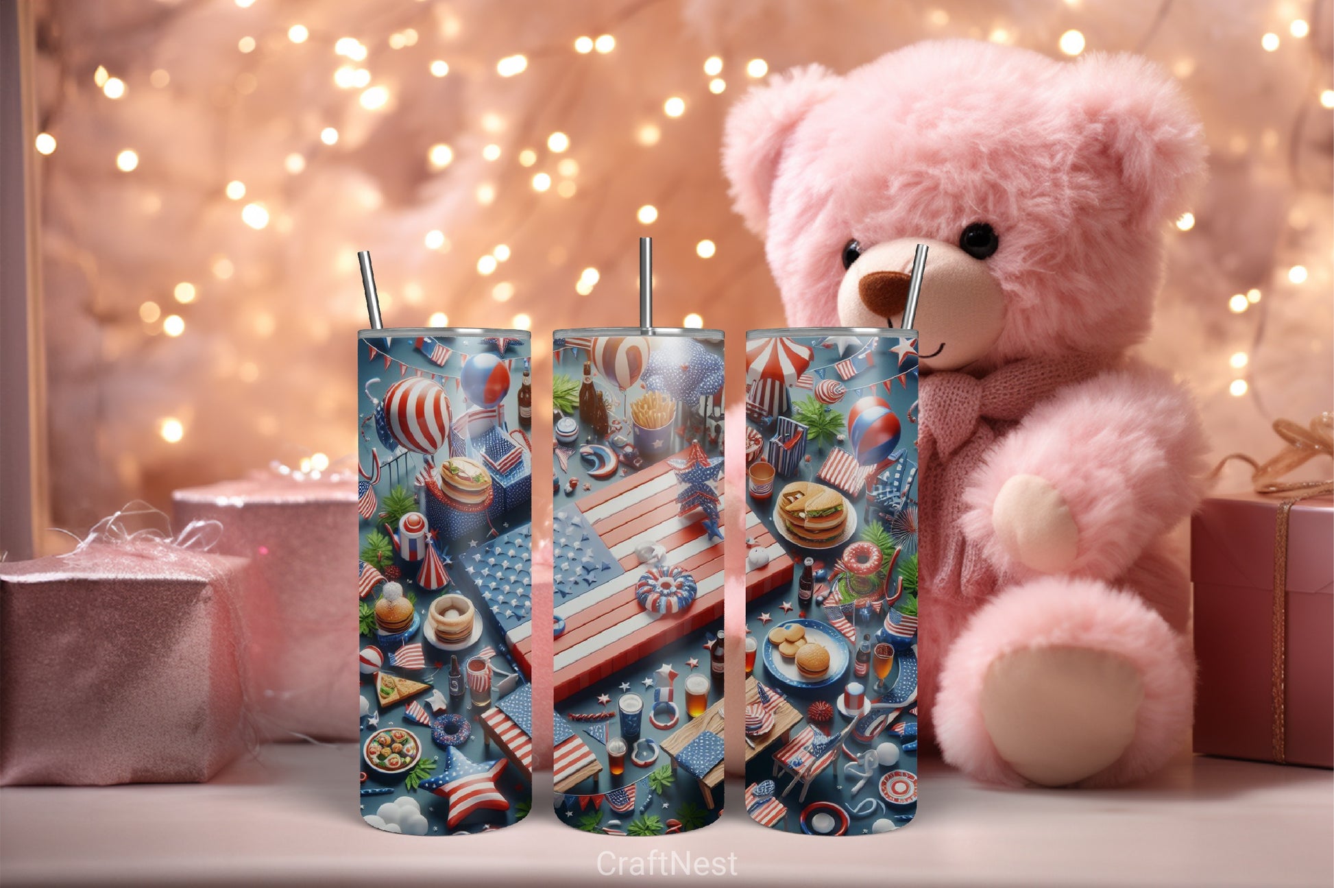 4th of July Tumbler Wrap Bundle 28 - CraftNest - Digital Crafting and Art