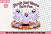 Pastel Ghosts Fall Leaves Clipart Bundle 5