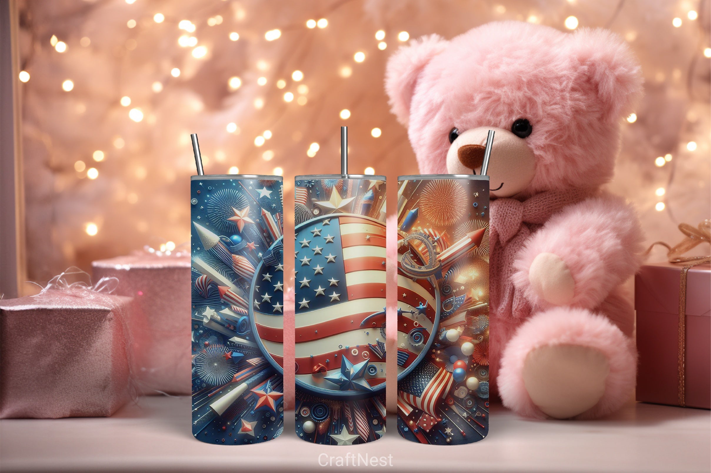 4th of July Tumbler Wrap Bundle 32 - CraftNest - Digital Crafting and Art