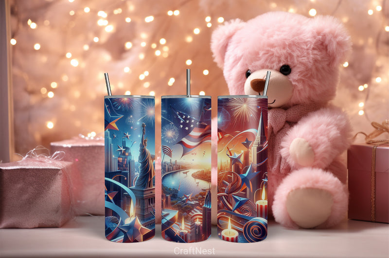 4th of July Tumbler Wrap Bundle 145 - CraftNest - Digital Crafting and Art