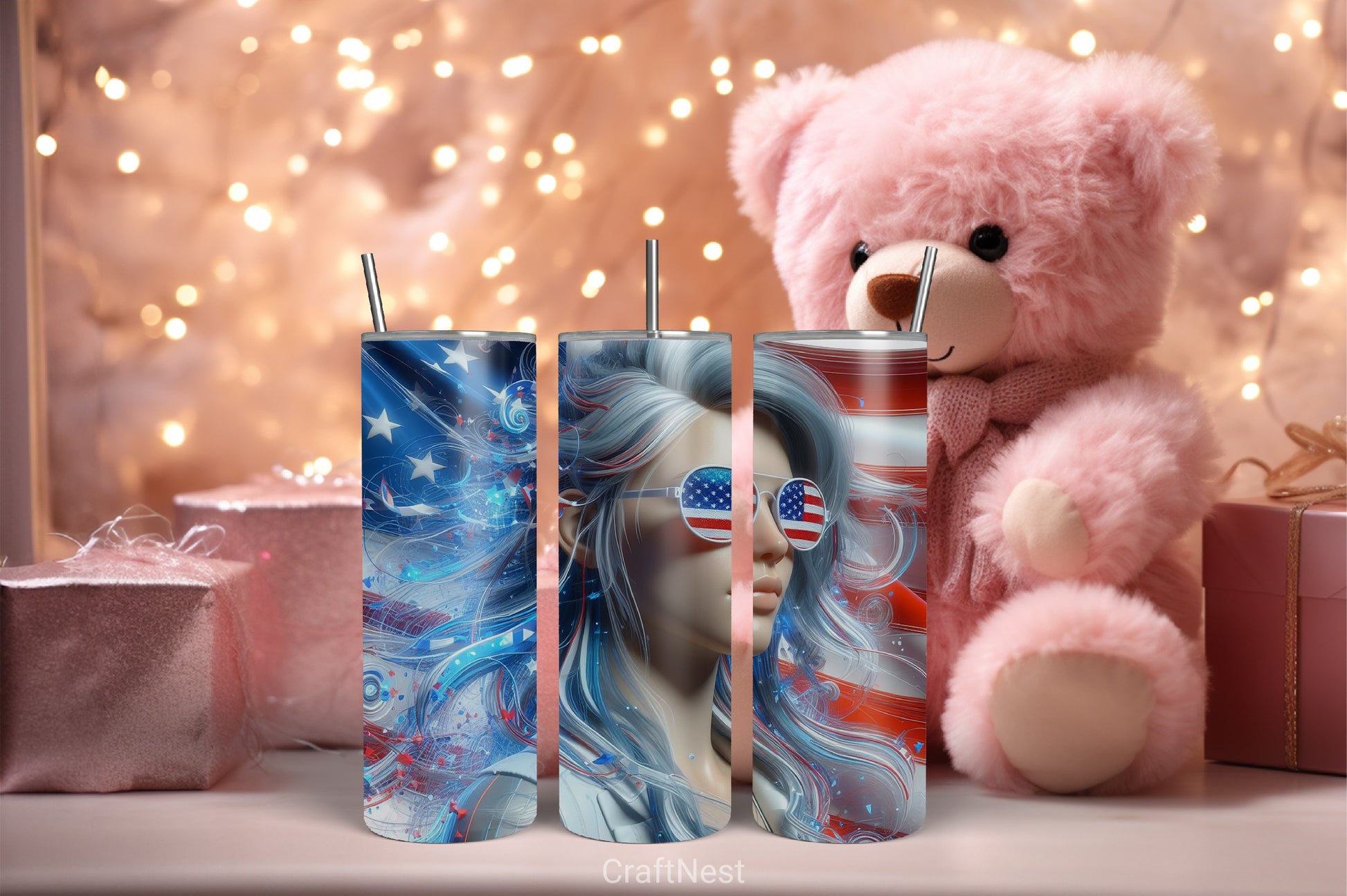 4th of July Tumbler Wrap Bundle 17 - CraftNest - Digital Crafting and Art