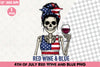 4th of July Wine & Blue Clipart Bundle 2