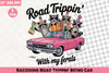 Raccoons Road Trip Retro Car Clipart Bundle