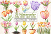 Spring Tulips Clipart Bundle