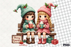 Festive Chibi Gnomes Winter Clipart Bundle - CraftNest - Digital Crafting and Art