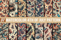 4th of July Pattern Clipart Bundle - CraftNest - Digital Crafting and Art