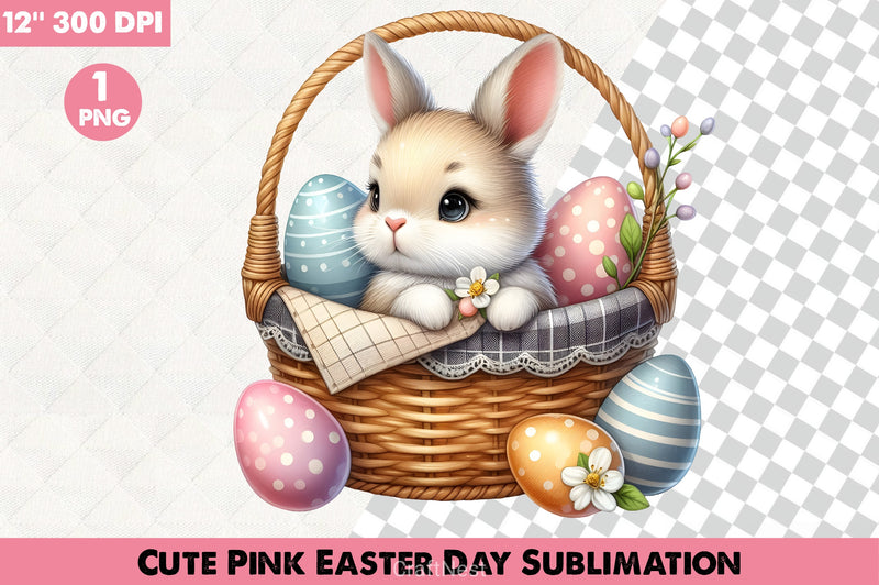 Cute Pink Easter Clipart Bundle - CraftNest - Digital Crafting and Art